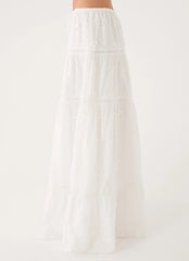 Yours To Keep Maxi Skirt - White