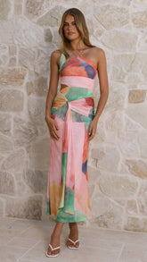 Kourt Maxi Dress - Multi Abstract