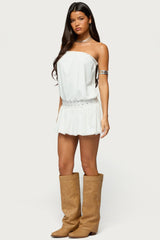 Layton Studded Strapless Bubble Mini Dress