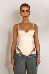 The Sculpt Bodysuit in Stone