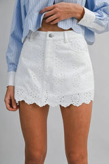Atelier Eyelet Mini Skirt
