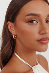 Kya Chunky Half-Hoop Set Gold Plated
