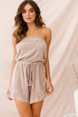 Margie Terry Cloth Romper Beige