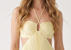 Megan | Halter Neckline Maxi Dress