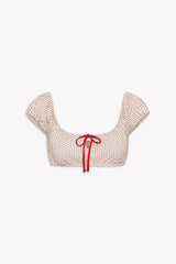 x BELLA HADID Angel Bikini Top - Strawberry Polka Dot