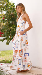 Athea Maxi Dress - Ocean Oasis Print