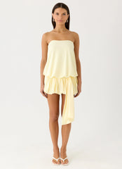 Mazie Strapless Mini Dress Yellow