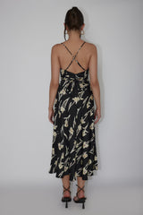 Linka Cami Strap Midi Dress Orchid Black