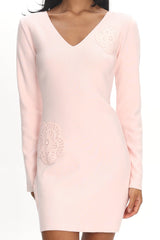 Xanda Knit Mini Dress Baby Pink