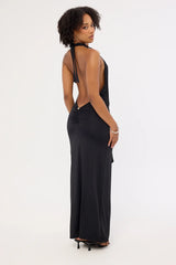 Neovision Strata Open Back Maxi Dress Black