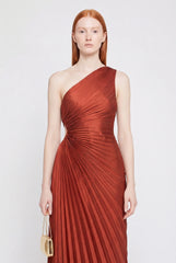 Megan | Asymmetric One Shoulder Midi Dress