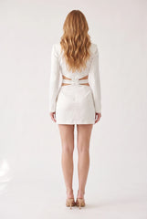Megan | Open Waist Mini Dress With shorts