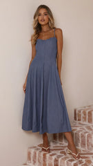 Tanya Maxi Dress - Blue Denim