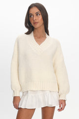 Samaya Chunky Knit Sweater Cream