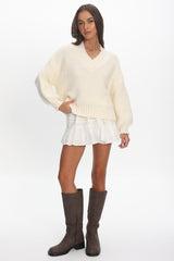 Samaya Chunky Knit Sweater Cream