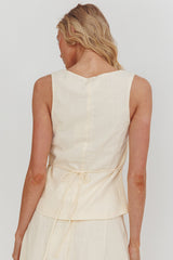 Morning Lights Button Up Top Cream