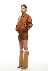LIONESS Kenny Bomber Jacket Tan
