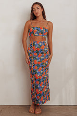 Chamberlain Scallop Trim Crop Top Citrus Orange