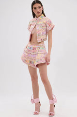 VERONICA TWEED PLAID SHORT