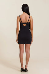 The Sculpt Mini Dress in Black