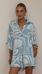 Bailin Playsuit - Coral Blue