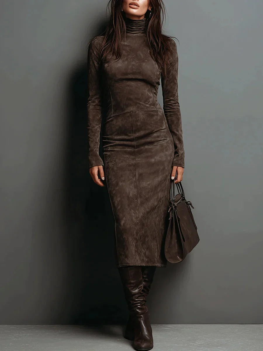 Emma - Elegant Long-Sleeve Midi Dress