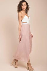 Trista cutout Maxi Romper White