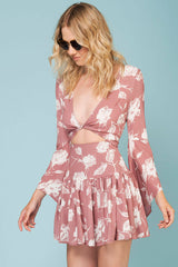 Halle Day Dress Rose Print