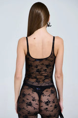 YOU WILL SEE LACE BODYSUIT IN BLACK
