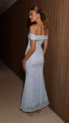 Tiarna Off The Shoulder Maxi Dress - Blue