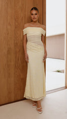 Tiarna Off The Shoulder Maxi Dress - Yellow