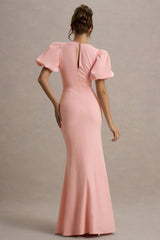 Love Letters | Pink Puff-Sleeve Maxi Dress