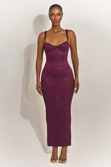 The Cinched Lace Corset in Plum