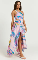 Amalie The Label - Keziah One Shoulder Asymmetric Maxi Dress - Int