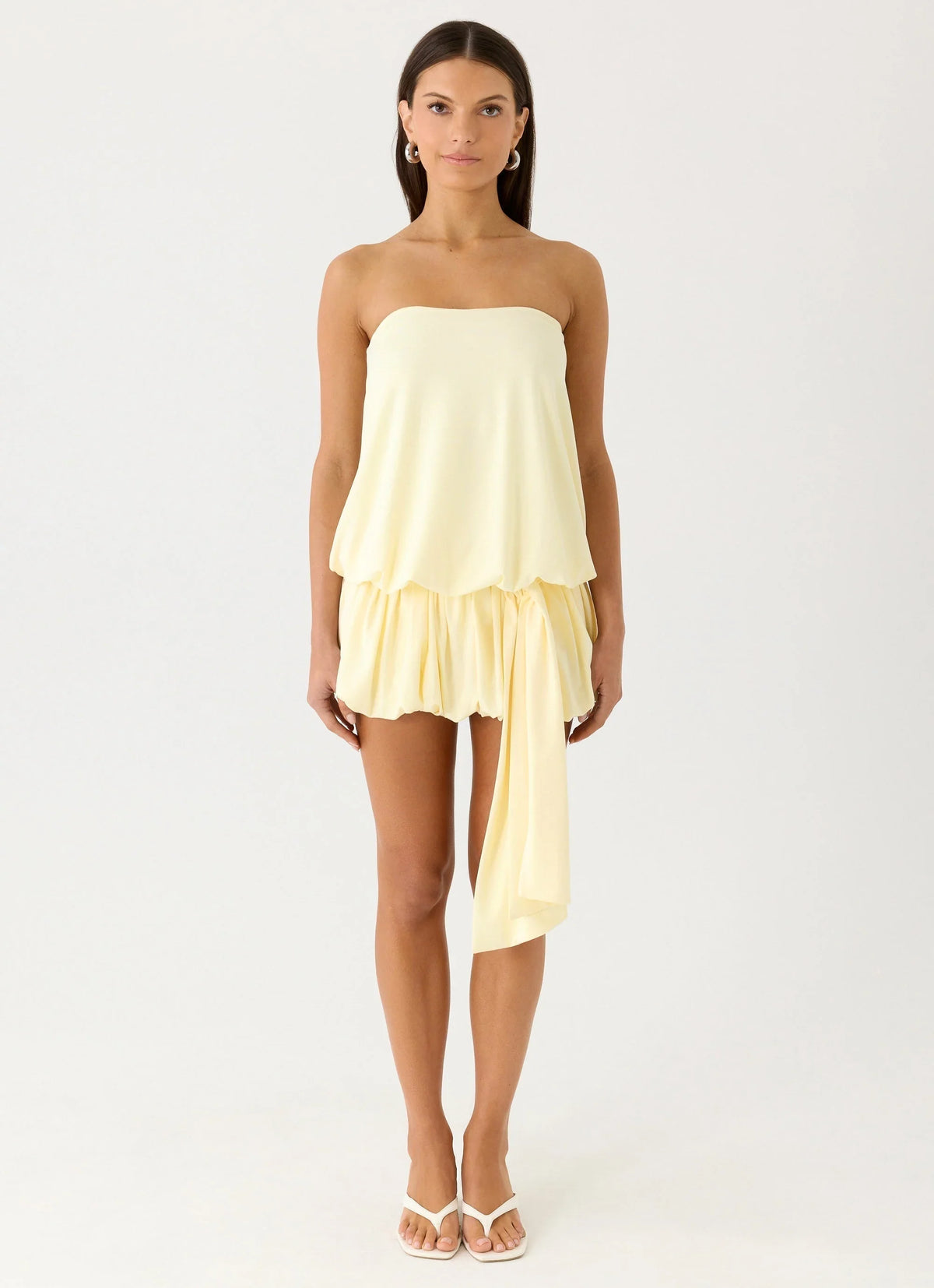 Mazie Strapless Mini Dress Yellow