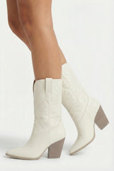Emersyn Starburst White Western Boots