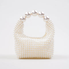 Pearl Embellished Mini Statement Bag