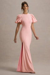 Love Letters | Pink Puff-Sleeve Maxi Dress