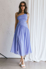 Destination Open Back Midi Dress Purple