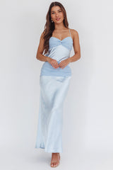 Arizona Sunset Criss-Cross Bow Back Dress Blue