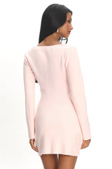 Xanda Knit Mini Dress Baby Pink
