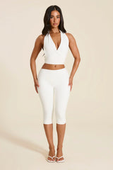 The Maryam Capri Leggings in White