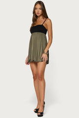 Jonna Contrast Bubble Mini Dress