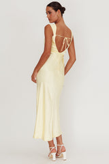 Lucinda Off-Shoulder V-Back Dress Butter