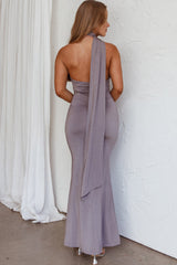 Italian Summer Keyhole Bust Maxi Dress Charcoal