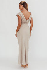 Maysa Cowl Back Maxi Dress Mushroom