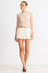 SNDYS Freja Bubble Skirt Chalk