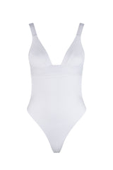 VDM The Label Olivia White Rib One-Piece Swimsuit