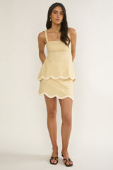 Marcelline Square Neckline Top Apricot