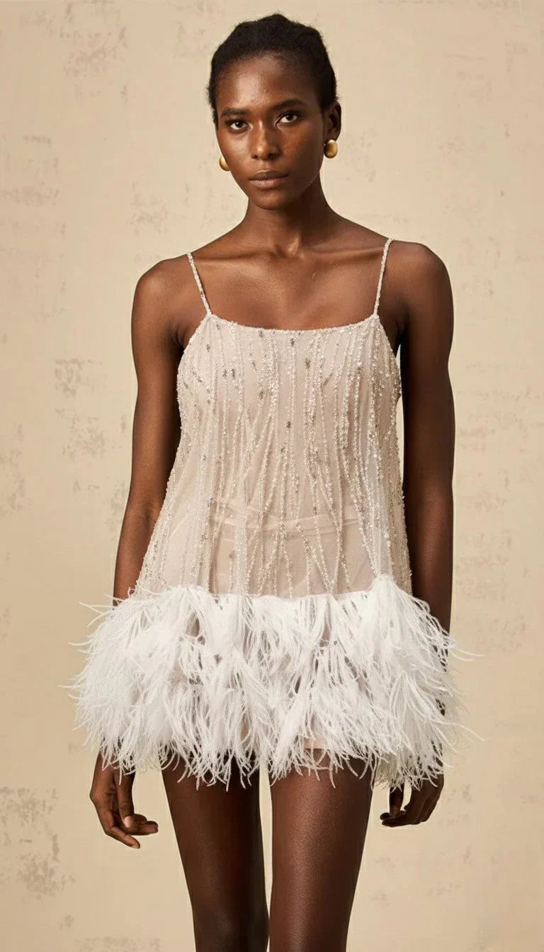 Aella Lace Backless Mini Dress